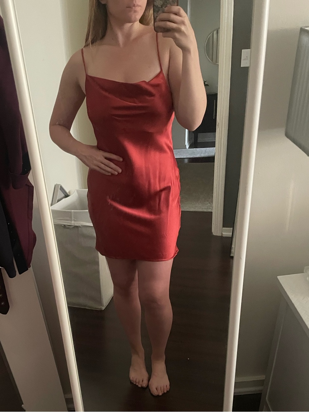 Renee C. Red Slip Dress - M
